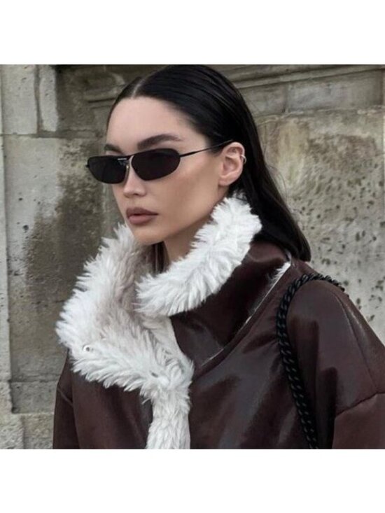 Balenciaga BB0245S 001 Geometric Sunglasses - Grey/Grey main image 5